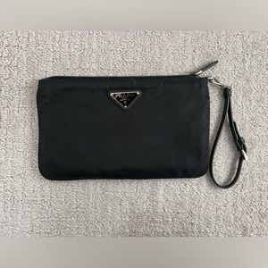 Prada Wristlet Clutch in Black